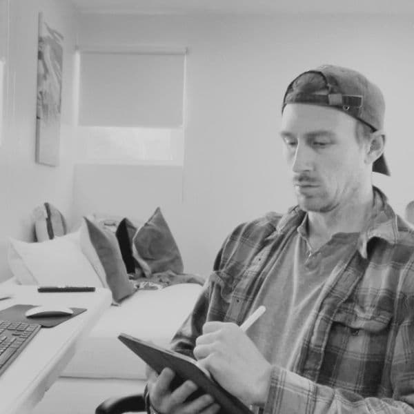 Designing a surf print in Procreate on iPad